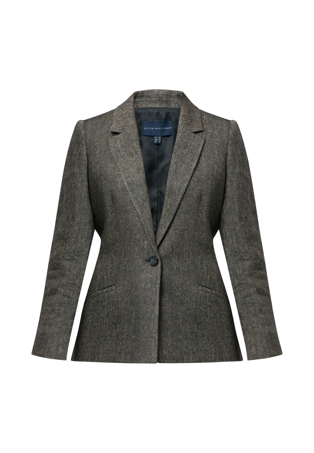 Step into timeless sophistication with the Marlowe Tweed Jacket. Meticulously crafted from a refined blend of black and cream tweed, this exquisite garment showcases an tidy collar and revere, complemented by a triple button fastening. Its flawless tailoring and meticulous attention to every aspect make it a chic selection that effortlessly enhances your wardrobe. 