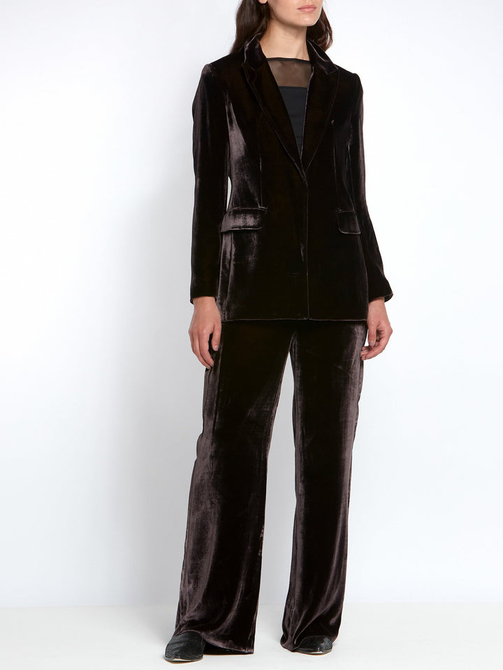 Naomi Velvet Mulberry Pant