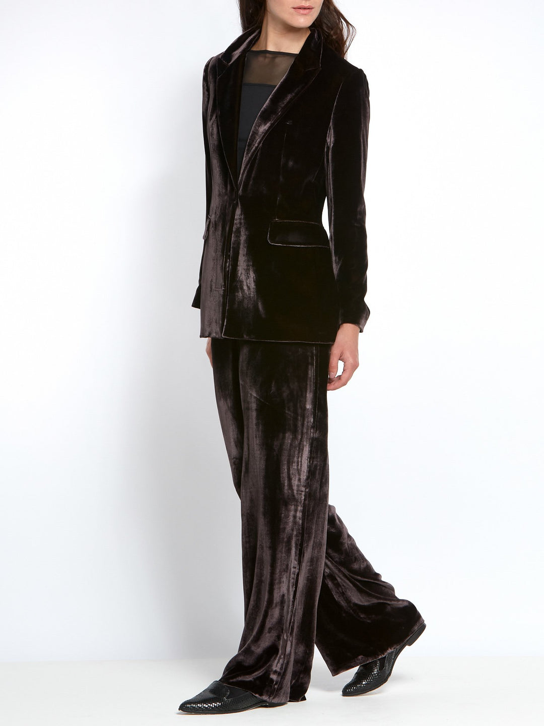 Tina Velvet Mulberry Blazer