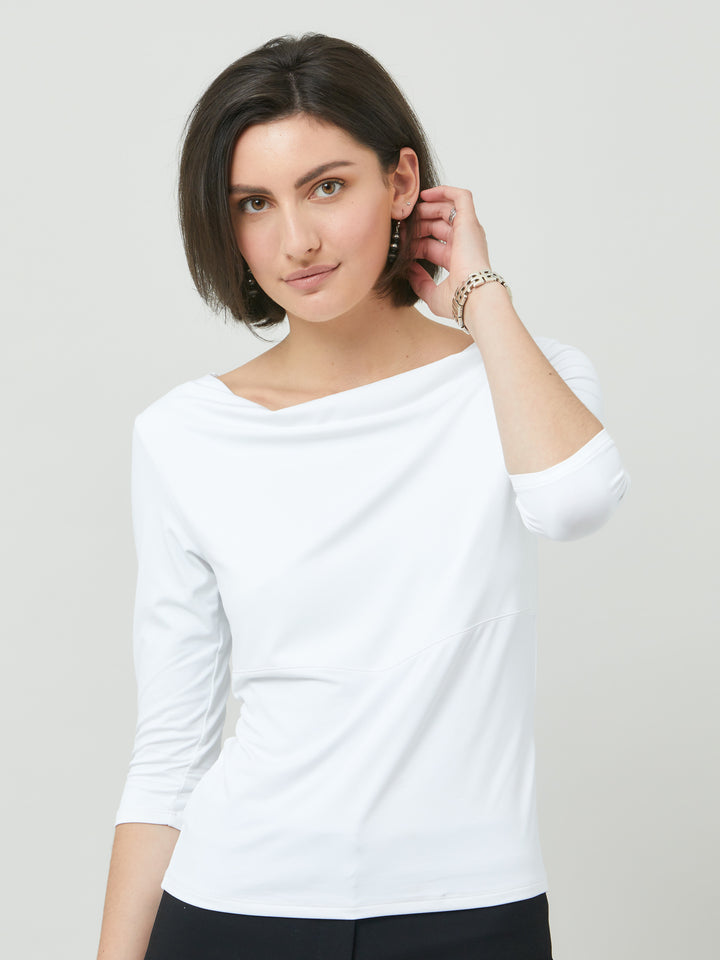Ciara Cowl White Top