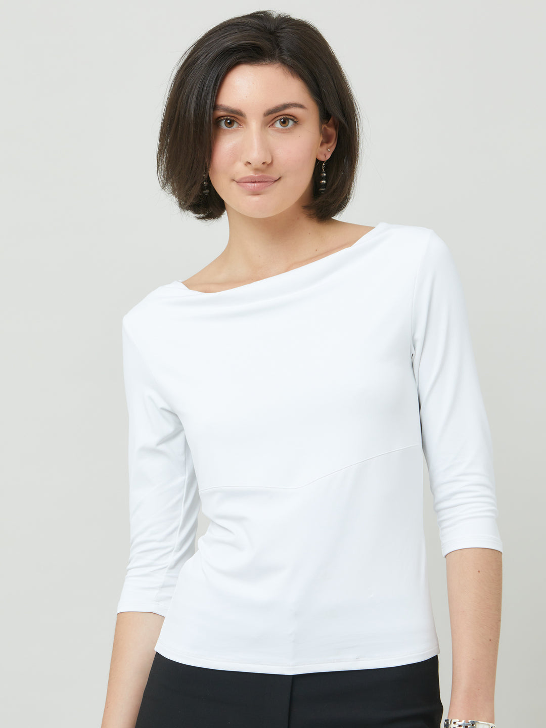 Ciara Cowl White Top
