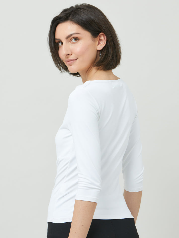 Ciara Cowl White Top