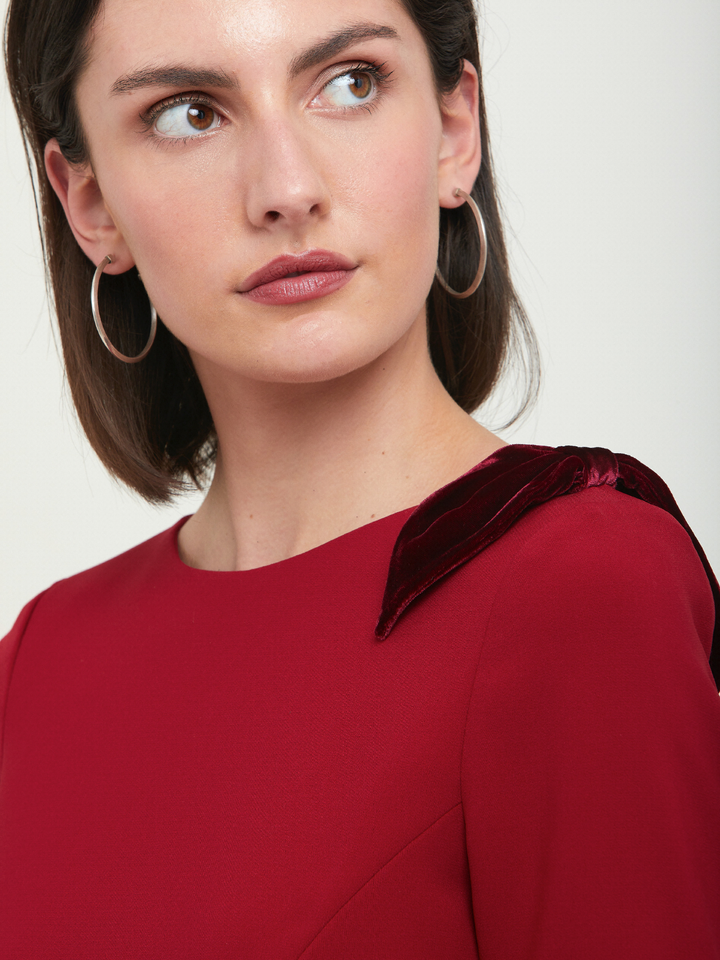 Natara Ruby Red Bow Dress