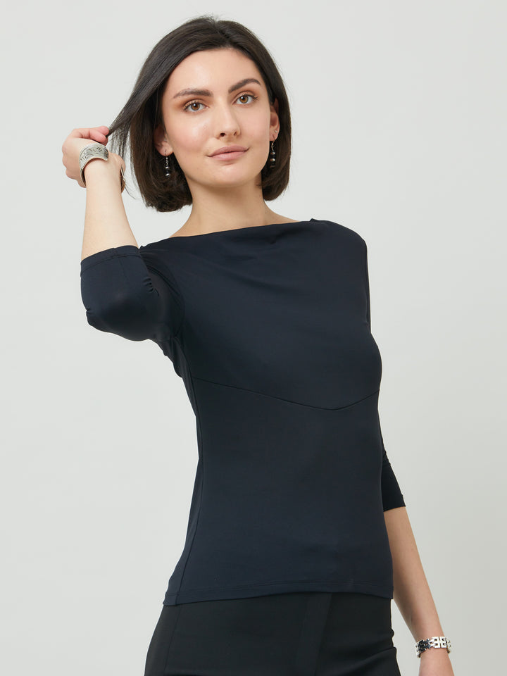 Ciara Cowl Black Top