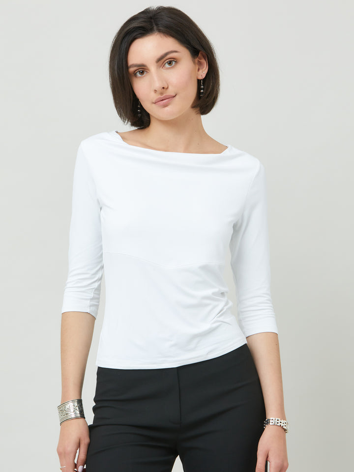 Ciara Cowl White Top